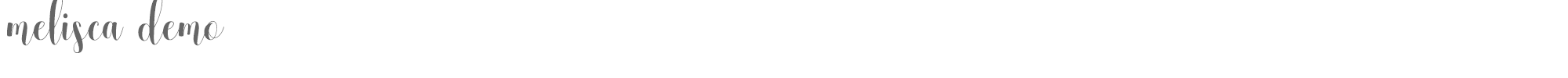 Sample characters Melisca Font